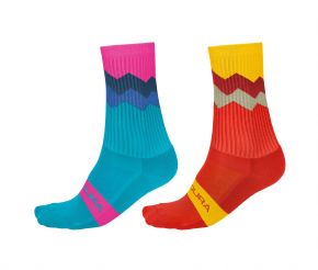 Endura Jagged Socks  2022 - Plaid or plain reversible and insulating versatility