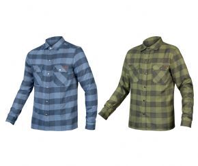 Endura Hummvee Flannel Shirt - Windproof front and sleeve panels with DWR finish