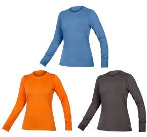 Endura Singletrack Womens Long Sleeve Jersey - Windproof front and sleeve panels with DWR finish
