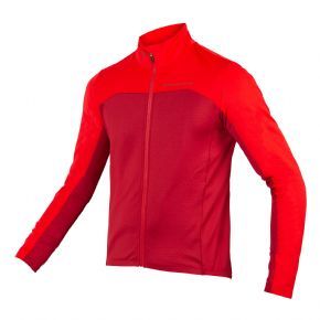 Endura Fs260-pro Roubaix Long Sleeve Jersey Rust Red - Windproof front and sleeve panels with DWR finish