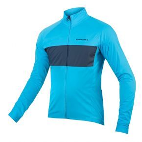 Endura Fs260-pro Jetstream Long Sleeve Jersey 2 Ink Blue - Windproof front and sleeve panels with DWR finish