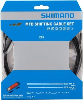 Shimano MTB gear cable set rear only Polymer coated stainless steel inner - When you're ready to step up upgrade by adding the optional chin bar